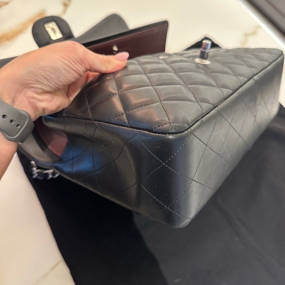 SOLD!!!! Chanel Jumbo Double Flap Lamb skin Quilted Bag - Picture 9 of 16